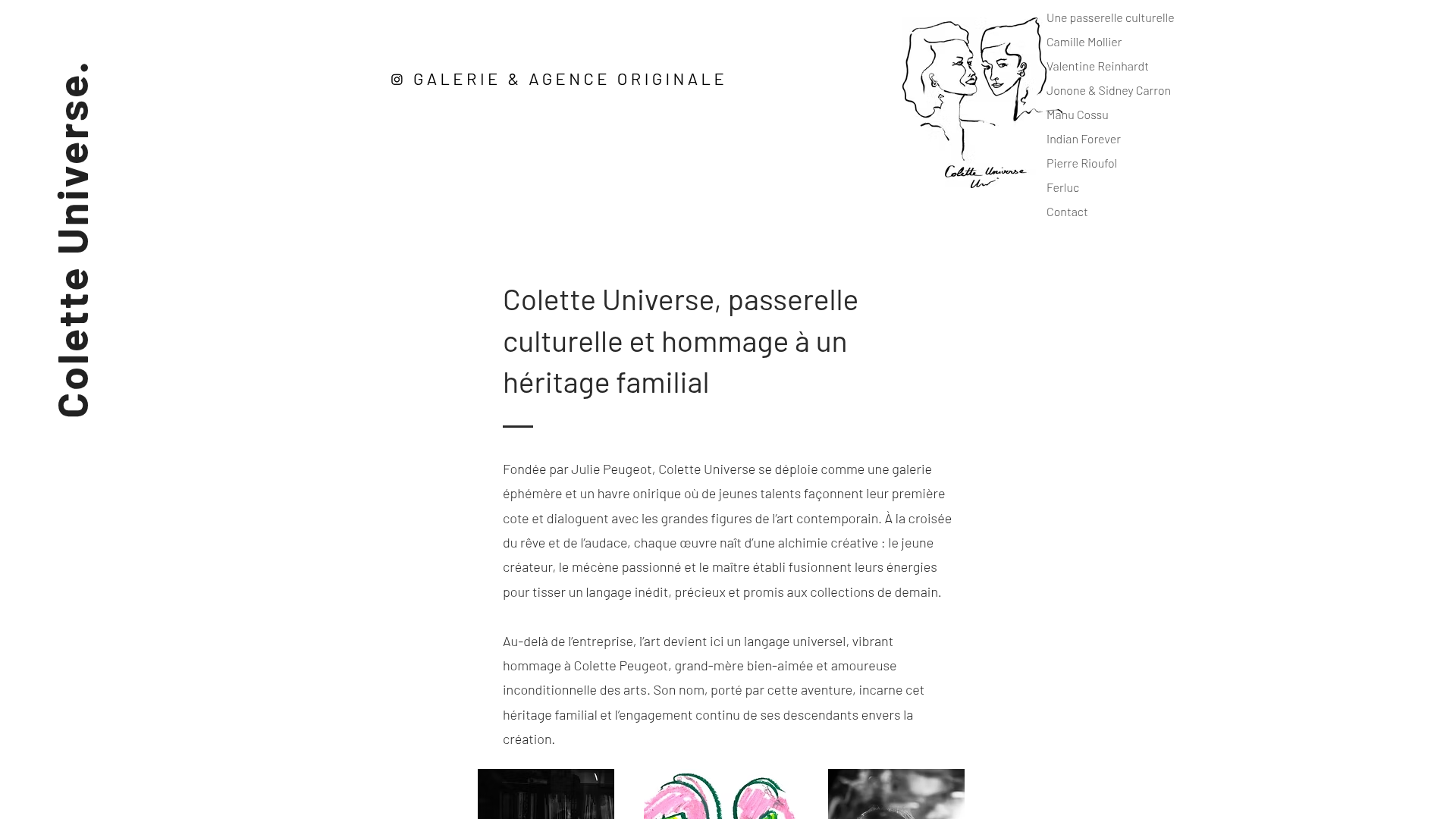 Aperçu du site Colette Universe
